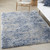 4' X 6' Sky Blue Abstract Shag Area Rug