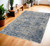4' X 6' Sky Blue Abstract Shag Area Rug