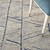 5' X 7' Blue And White Wool Abstract Area Rug