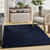 5' X 7' Navy Blue Shag Area Rug