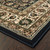 9' Black And Ivory Oriental Runner Rug