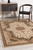 8' X 11' Black and Ivory Oriental Power Loom Area Rug