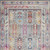 5' X 8' Ivory Gray And Red Floral Distressed Area Rug