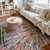 8' X 11' Cream Celestial Burst Abstract Area Rug