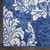 8' X 10' Navy Blue and Ivory Damask Distressed Non Skid Area Rug