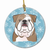 Snowflake Dog on Ceramic Ornament - 638508108777