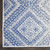 3' X 5' Blue and Ivory Geometric Distressed Area Rug