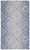 3' X 5' Blue and Ivory Geometric Distressed Area Rug