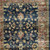 8' Blue And Rust Oriental Distressed Runner Rug