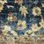 8' Blue And Rust Oriental Distressed Runner Rug