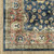 8' Blue And Rust Oriental Distressed Runner Rug