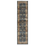 8' Blue And Rust Oriental Distressed Runner Rug