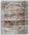 7' X 10' Ivory Green and Blue Abstract Power Loom Worn Faded Area Rug