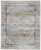 7' X 10' Ivory Green and Blue Abstract Power Loom Worn Faded Area Rug