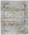 7' X 10' Ivory Green and Blue Abstract Power Loom Worn Faded Area Rug