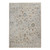 5' X 8' Ivory Blue And Gray Floral Medallion Area Rug
