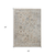 5' X 8' Ivory Blue And Gray Floral Medallion Area Rug