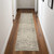 8' Ivory Brown and Gray Wool Abstract Runner Rug