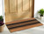24" X 60" Brown and Black Coir Striped Outdoor Door Mat