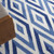 7' X 10' Ivory and Blue Geometric Distressed Non Skid Area Rug