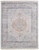 5' X 8' Ivory Blue and Orange Oriental Hand Woven Distressed Area Rug With Fringe