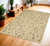 4' X 6' Red and Ivory Floral Power Loom Area Rug