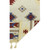 3' X 5' Beige Blue And Red Wool Abstract Geometric Handmade Area Rug With Fringe