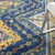 5' X 7' Blue and Yellow Geometric Power Loom Area Rug
