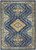 5' X 7' Blue and Yellow Geometric Power Loom Area Rug