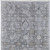 4' X 5' Gray and Silver Damask Power Loom Worn Faded Area Rug
