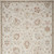 8' X 10' Cream Floral Power Loom Distressed Area Rug With Fringe