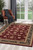 7' X 9' Red and Black Oriental Power Loom Area Rug