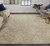 8' X 10' Gray and Silver Floral Hand Tufted Area Rug