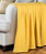 California King Gold Cotton Woven Chevron Blanket