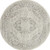 5' Ivory And Gray Floral Medallion Distressed Round Rug