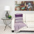 18" Purple and White Cotton Throw Pillow