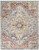 8' X 10' Blue and Red Floral Distressed Area Rug
