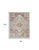 8' X 10' Blue and Red Floral Distressed Area Rug