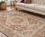 5' X 7' Sand And Brown Floral Medallion Area Rug With Fringe