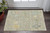 2' X 3' Gray Blue And Yellow Wool Oriental Hand Knotted Area Rug With Fringe