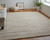 2' X 3' Ivory Abstract Hand Woven Worn Faded Area Rug
