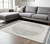 7' X 9' Blue And Ivory Geometric Washable Area Rug