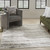8' X 10' Cream and Gray Abstract Non Skid Area Rug