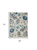 4' X 6' Ivory Navy Blue And Light Blue Floral Area Rug