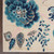 4' X 6' Ivory Navy Blue And Light Blue Floral Area Rug