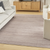6' X 9' Ivory and Light Brown Abstract Washable Area Rug