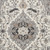 9' X 12' Ivory Black and Gray Floral Medallion Non Skid Area Rug
