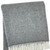 55" X 70" Dark Gray And White Cotton Blend Woven Herringbone Plush Throw Blanket with Fringe