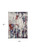 5' X 7' Ivory Red and Blue Abstract Non Skid Area Rug