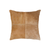 Set of Two 18" Tan Cowhide Throw Pillows